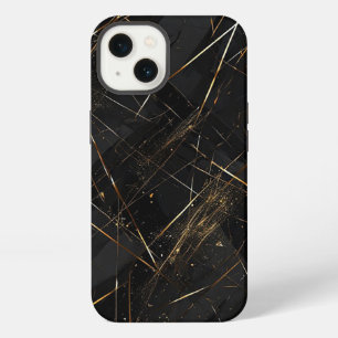 Elegant Black and Gold Abstract Background iPhone 13 Case