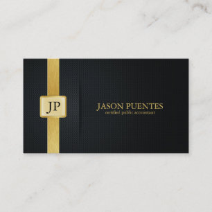 Elegant Black and Gold Accounting Business Card
