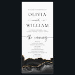 Elegant Black and Gold Agate Wedding Program<br><div class="desc">Elegant Black and Gold Agate Wedding Program</div>