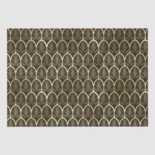 Elegant Black and Gold Art Deco Pattern  Mofit Tissue Paper