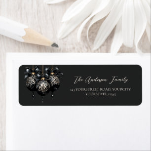 Elegant black and gold baubles luxury Christmas