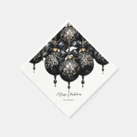 Elegant black and gold baubles luxury Christmas