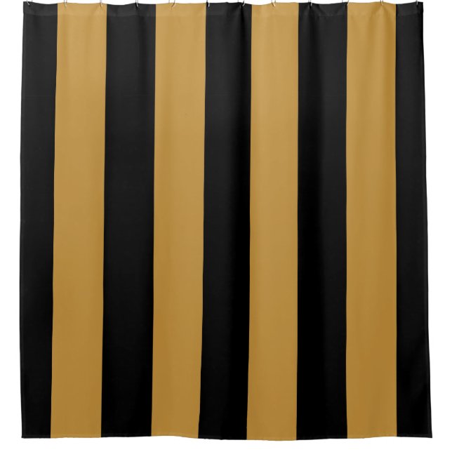Elegant Black and Gold Bold Vertical Stripes (Front)