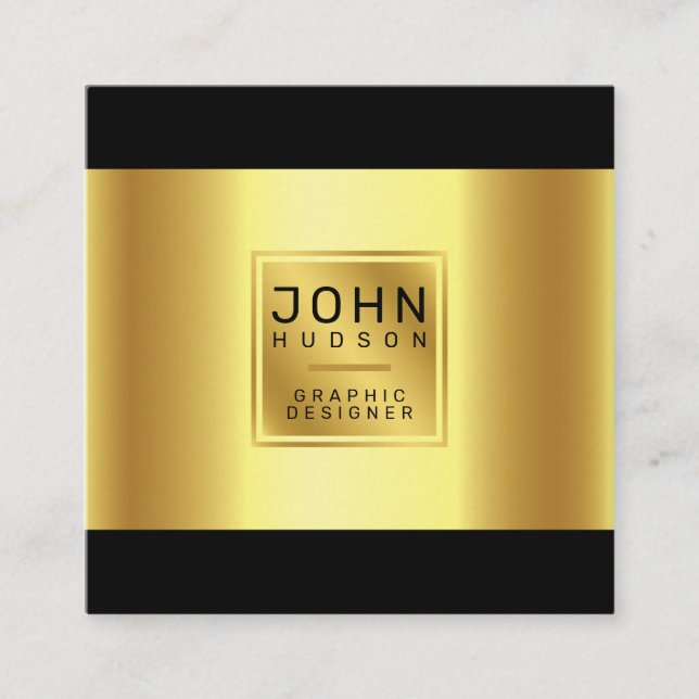 Elegant Black and Gold Business Card (Front)
