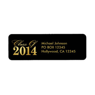 Elegant Black and Gold Class of 2014
