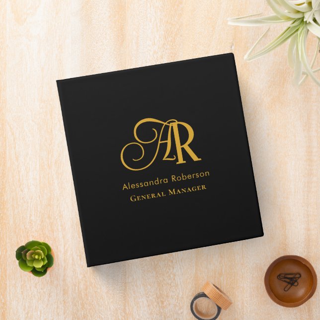 Elegant black and gold colour binder (In Situ)