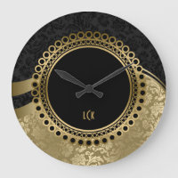 Elegant Black And Gold Damasks Ornate Frame