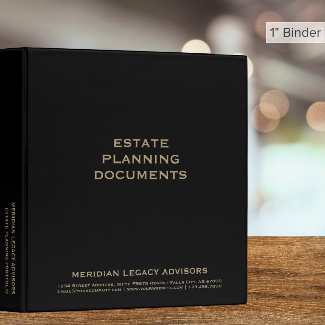 Elegant Black and Gold Estate Planning Binder (Creator Uploaded)