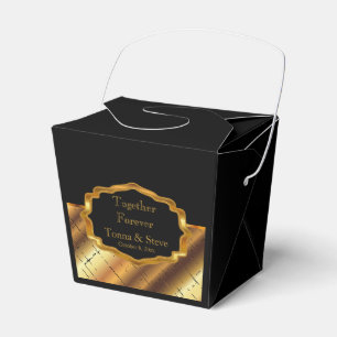 Elegant Black and Gold Favor Box