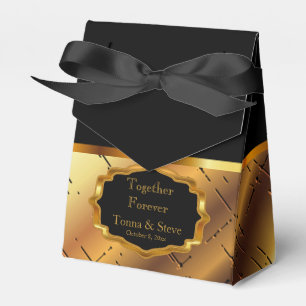 Elegant Black and Gold Favour Box