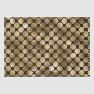 Elegant Black and Gold Foil Polka Dots Pattern Tissue Paper