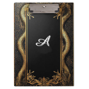 Elegant Black and Gold Frame Clipboard