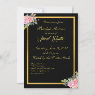 Elegant Black and Gold Invitation