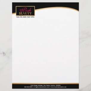 Elegant Black and Gold Luxury Letterhead