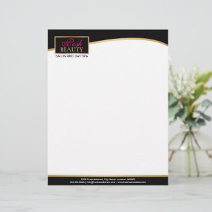 Elegant Black and Gold Luxury Letterhead