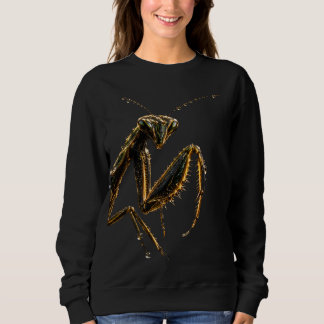 Elegant Black and Gold Mantis Sweatshirt
