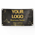 Elegant Black and Gold Marble Business Slogan