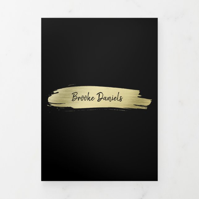 Elegant Black and Gold Modern Business Brochure (Cover)