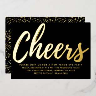 Elegant Black and Gold New Year's Eve Party 