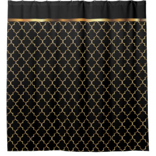 Elegant Black and Gold Quatrefoil Patterns