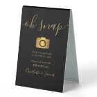 Elegant Black And Gold Signature Script Oh Snap