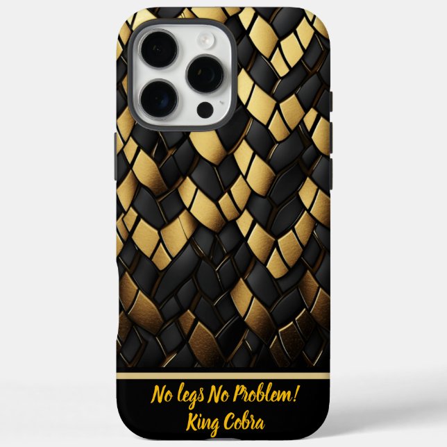 Elegant black and gold snakeskin pattern texture Case-Mate iPhone case (Back)