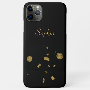 Elegant Black and Gold Spangles iPhone 11 Pro Max Case