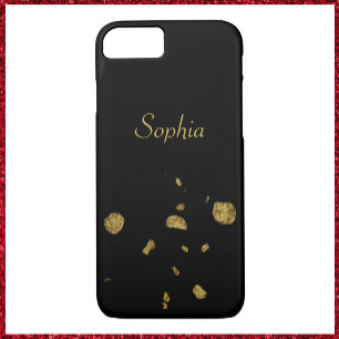 Elegant Black and Gold Spangles Case-Mate iPhone Case