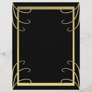 Elegant Black and Gold Swirl