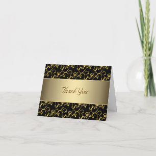 Elegant Black and Gold Thank You