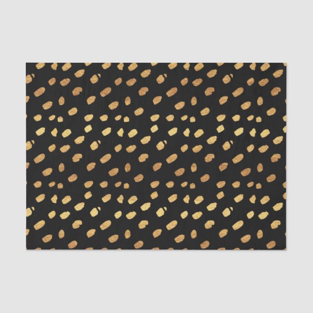 Elegant Black and Gold Tissue Paper (Front)