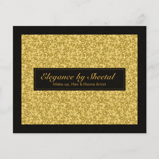 Elegant Black And Gold Tones Glitter & Sparkles Flyer (Front)