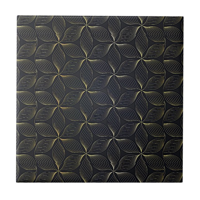 Elegant Black and Gold Wall Tile Ideas (Front)