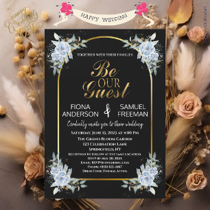 Elegant Black and Gold Wedding Magnet Favours