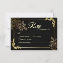 Elegant Black and Gold Wedding 