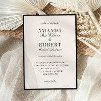 Elegant Black and Ivory Old Money Wedding