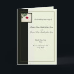 Elegant Black and Ivory Wedding Program Template<br><div class="desc">Elegant black and ivory background with single red rose showecased in accent box.  Easily change details / text to suit your event,  wedding or special occasion program.</div>