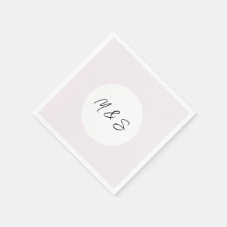 Elegant Black And Lilac Minimalist Napkin