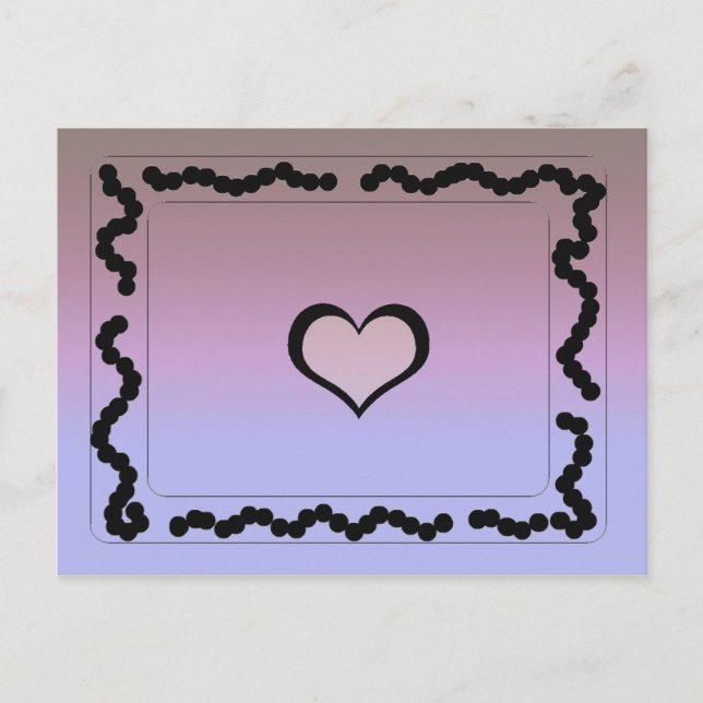 Elegant Black and Purple Design Postcard (Front)