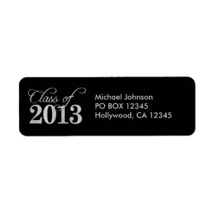 Elegant Black and Silver Class of 2013