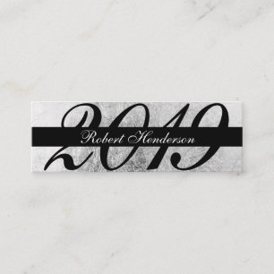Elegant black and silver foil insert graduation