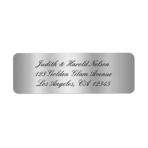 Elegant Black and Silver Grey Shimmer Foil