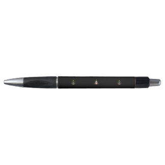 Elegant Black and Silver Pen with Gold Accents