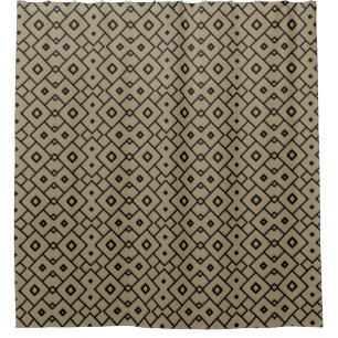 Elegant Black and Tan diamond lattice print