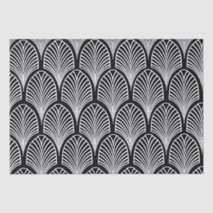 Elegant Black and White Art Deco Arches Tissue Paper