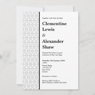 Elegant Black and White Art Deco Style  Invitation