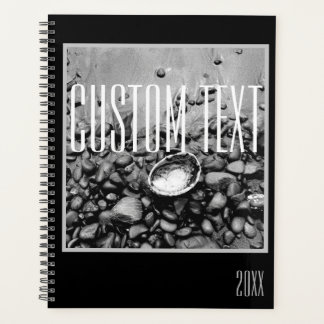 ELEGANT BLACK AND WHITE BEACH PHOTO YEAR PLANNER