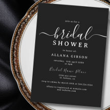 Elegant Black and White Bridal Shower