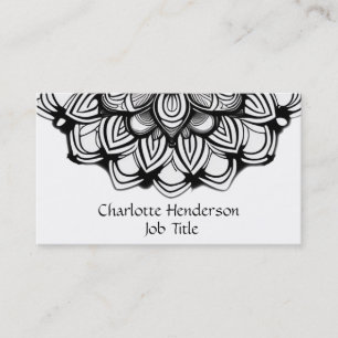 Elegant Black and White  Business Card