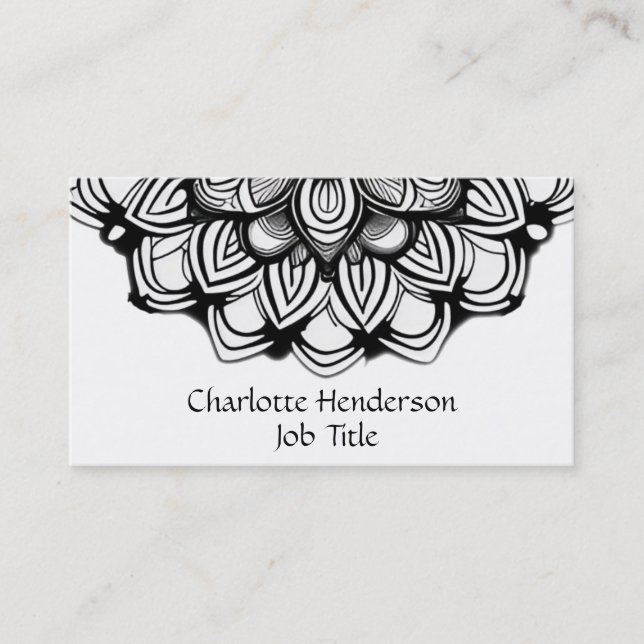 Elegant Black and White  Business Card (Front)